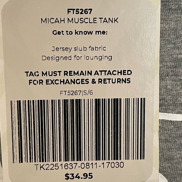 NWT Fabletics Muscle Tee - Picture 4 of 4